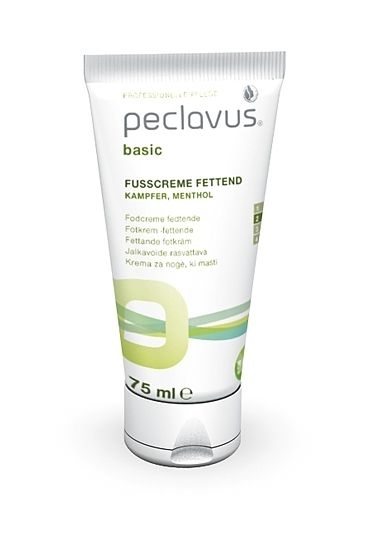 Peclavus Basic Fußcreme fettend, Fettpflege Fußpflegecreme für rissige Fußhaut, 100ml 75 ml