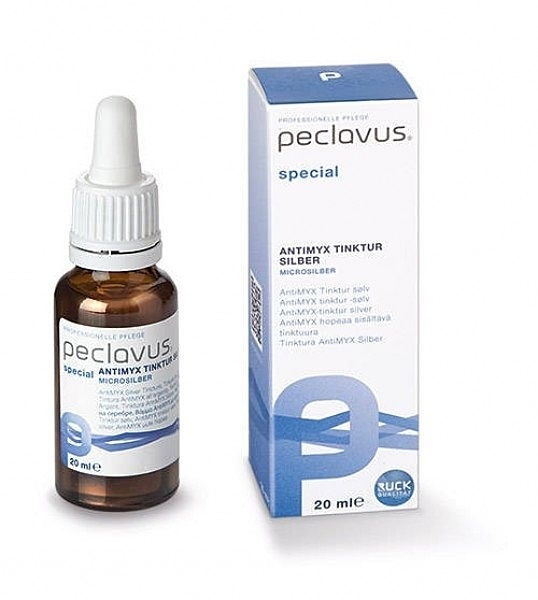 Peclavus Special AntiBac (früher AntiMYX) Tinktur Silber Anti Fußpilztinktur mit Pirocton Olamin, 20 ml