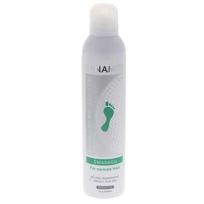 Kosmetikexpertin.de | Sanamed Fu Creme Schaum, Smaragd, Fuschaum bei  trockener Haut, mit Urea, Nachtkerzenl, Aloe Vera | Kosmetik online kaufen