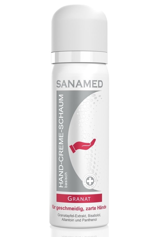 Sanamed Granat Handcreme-Schaum Granatapfel mit Panthenol, 100ml 