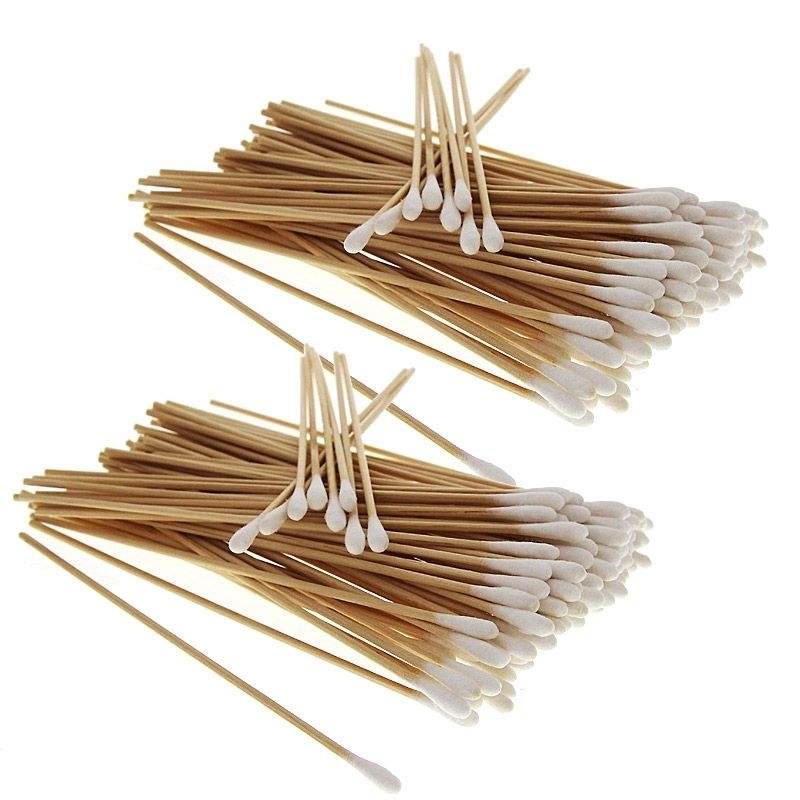 200 Stück Watteträger 15cm – Holzstäbchen Mit Wattekopf Für Kosmetik & Reinigung
