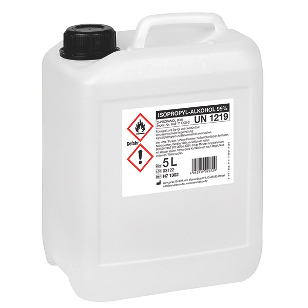 Alkohol f medizinische Zwecke, Isopropanol 99.5% Isopropylalkohol IPA 99 Prozent zur medizinischen Desinfektion und Reinigung 5 Liter