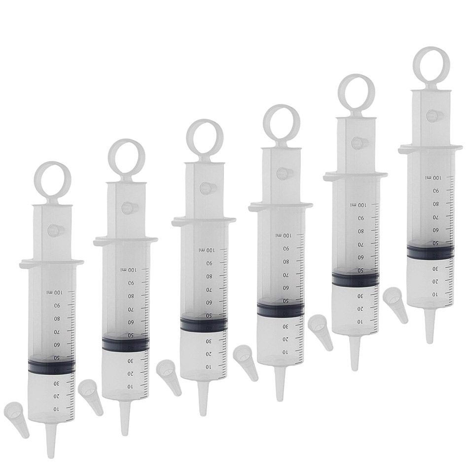Blasenspritze Kosmetex, 3-teilig, Dosierspritze mit Luer-Ansatz Spritze für Katheter etc., einzeln steril verpackt, 100 ml 6 Stück