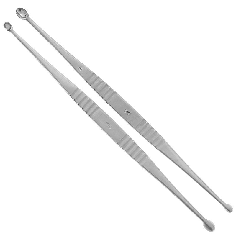 Scharfer Löffel nach Willinger, 3mm + 4mm, Kosmetex Schaber, Zystenlöffel, Zystenschäler Groß