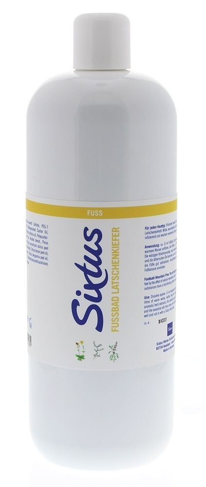 Sixtus wohl Fußbad Latschenkiefer naturreine Hautpflege für geschmeidige Füsse, 1 ltr. 1000 ml