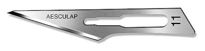 10x Klingen für Skalpell Halter Nr. 3, Aesculap Skalpellklingen Figur 11