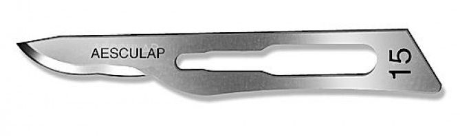 10x Klingen für Skalpell Halter Nr. 3, Aesculap Skalpellklingen Figur 15