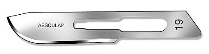 10x Klingen für Skalpell Halter 4, Aesculap Skalpellklingen Nr.4, Figur 19