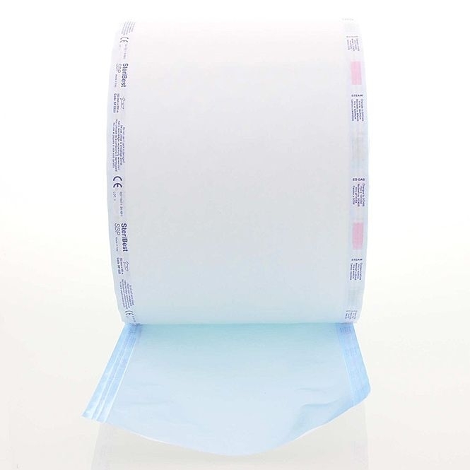 20 cm x 200m Sterilisationsrolle, Klarsichtrolle, Kosmetex Klarsichtschlauch für Autoklaven, Steri-Rolle für Sterilgut, 200 m 20 cm