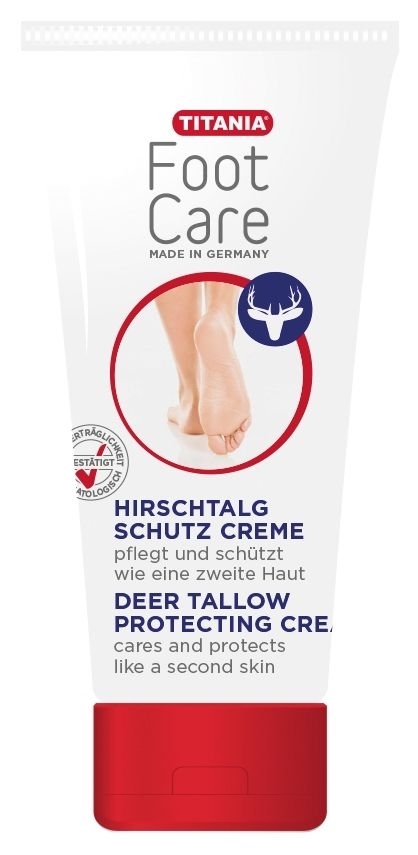 Titania Hirschtalgcreme, Fußcreme, Hirschtalg pflegt trockene Haut, 100 ml 