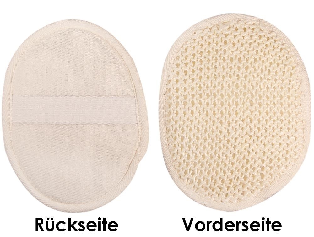Sisal Massagepad Kosmetex für intensives Peeling und Massage, Hand Peelingpad, Massagehandschuh 