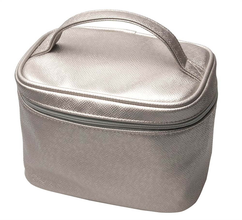 Schminktasche, Goldoptik mit Henkel 19 x 14 cm Kosmetiktasche Kosmetex Kulturtasche 
