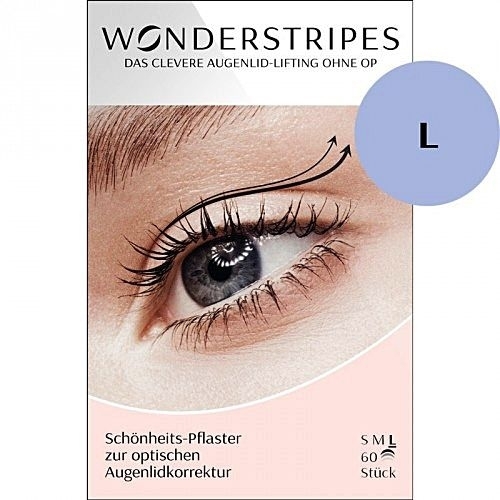Wonderstripes Augenlid Pflaster, transparent Größe L