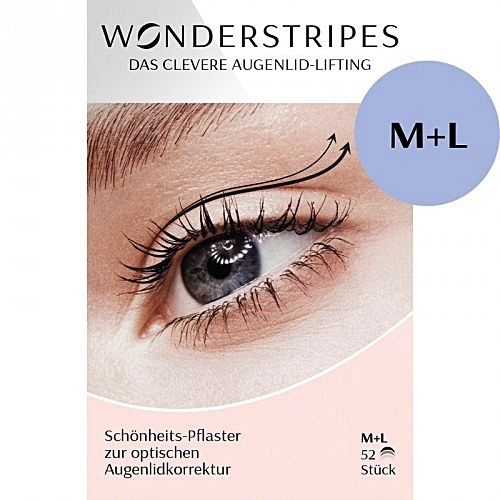 Wonderstripes Augenlid Pflaster, transparent Größe M-L