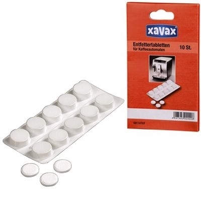 Xavax Kaffee Reinigungstabletten, Entfettertabletten für Kaffeeautomaten, Thermoskannen, 10 Stck 