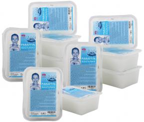 Kosmetex Paraffinwachs Neutral Parfümfrei Paraffin, Natural Paraffinbad mit niedrigeren Schmelzpunkt 10x 500ml Neutral