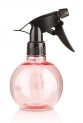 Leere Sprühkopf-Flasche 300ml, Kosmetex, Pink Sprühflasche Zerstäuber, Plastik glasklar, zylindrisch 