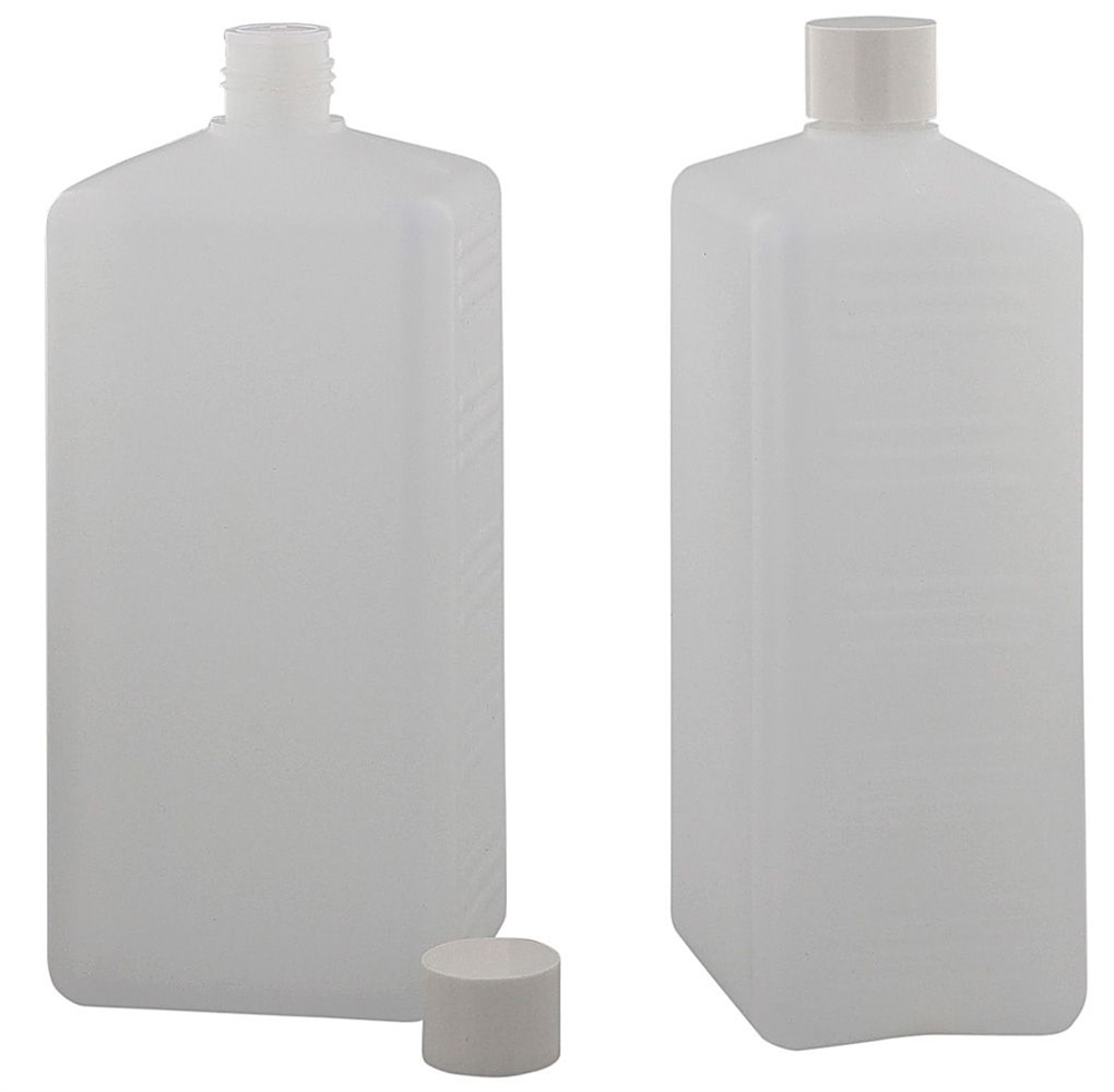 Leere Plastikflaschen, Kunststoff-flaschen Spritzverschluß, Kosmetex Vierkantflasche, eckig