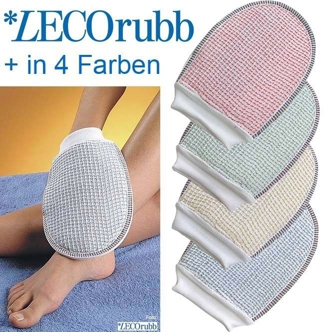 LECOrubb Peelinghandschuh, Massagehandschuh für sanftes, intensives Peeling und Massage, Handschuh 