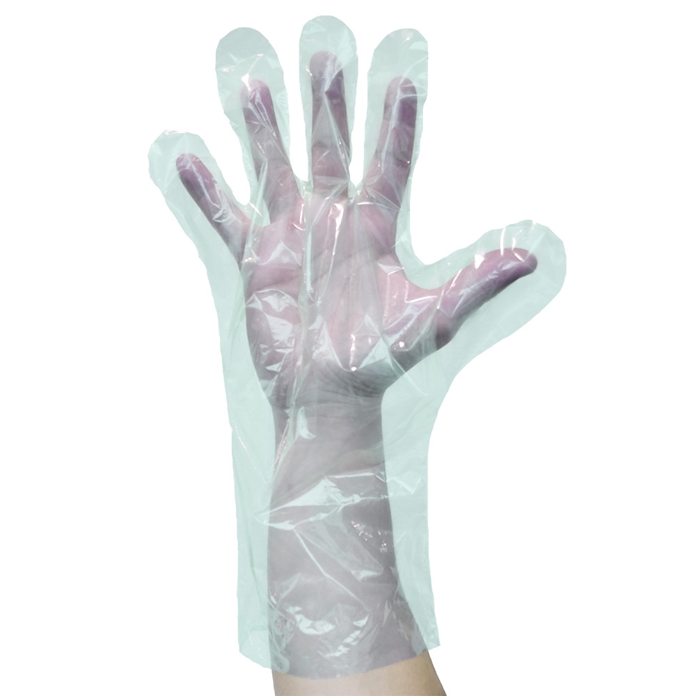 Einmalhandschuhe PE, transparent, unsteril, gehämmert, 100 Stück 