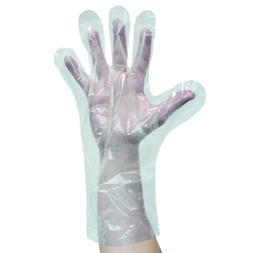 Einmalhandschuhe PE, transparent, unsteril, gehämmert, 100 Stück 