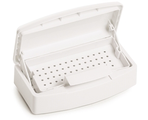 Desinfektion Box, Desinfektion-Wanne mit Siebeinsatz für Instrumente, Desinfektionsbox für Bohrer, Fräser und Instrumente 
