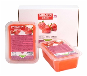 Kosmetex Paraffin Erdbeere, Paraffinwachs für Paraffinbad für Hände und Füße, #VARINFO 