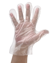 PE-Einmalhandschuhe, transparent, unsteril, gehämmert, 100 Stück Herrengröße Herrengröße
