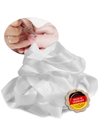Kosmetex XL Tamponade aus weichen Vliesstoff für den Nagelfalz am Großen Zeh - Bequem, saugstark und schmerzlindernd, Capoline 5 meter 