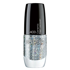 Artdeco Nagellack 403, silver glitz glitzerndes Silber, Ceramic Nail Lacquer, 6ml 