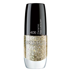 Artdeco Nagellack 406, golden glitz glitzerndes Gold, Ceramic Nail Lacquer, 6ml 