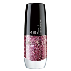 Artdeco Nagellack 418, pink glitz glitzerndes Pink , Ceramic Nail Lacquer, 6ml 