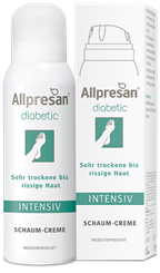 Allpresan diabetic INTENSIV Schaum-Creme, 10% Urea Medizinprodukt zur Behandlung trockener und rissiger Fußhaut 125 ml