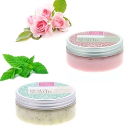 Kosmetex Salz Peeling, Körperpeeling mit Mango Shea Butter, Mandelöl, Jojobaöl, Sauna Salzpeeling, Salt Body Scrub 