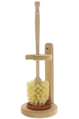 WC Bürste, Kosmetex Holz Klobürste mit WC Ständer aus Buchenholz Bürste-Standard