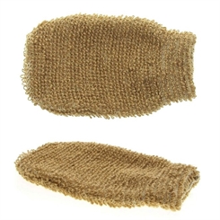 Flachs Massagehandschuh für sanftes, intensives Peeling und Massage, Peelinghandschuh 