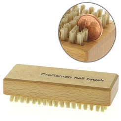 Handwerkerbürste, Nagelbürste, Handbürste Schornsteinfegerbürste mit Schweineborste. 