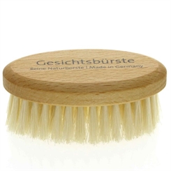 Gesichtsbürste, Oval aus Buchenholz, Naturborsten 