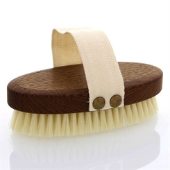 Massagebürste, dunkle Hand Badebürste mit Gurt, 