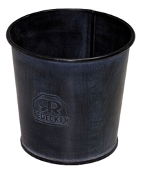 Zahnputzbecher Mundbecher, verzinktes Metall schwarz oder silber, Zink Ø 10cm Grau