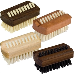 Kleine Nagelbürste, Kosmetex Handbürste aus Holz mit Naturborsten, Reisenagelbürste, 
