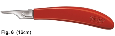 Bayha Nr. 6 Rot - Skalpellgriff, Skalpellhalter, Bayha-Griff, Halter für Skalpellklingen Griff Nr.6
