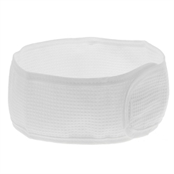 Kosmetik Haarband Waffel-Pique, Kosmetex Stirnband mit Klettverschluss, Paspelband, genäht, Haarschutzband, 64x8 cm 