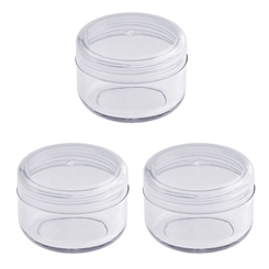 Kleine Leere klare Acryl Dose 6 ml, Kosmetex Kosmetikdose, Plastikdose, Nailart, Cremedose mit Schraubdeckel 