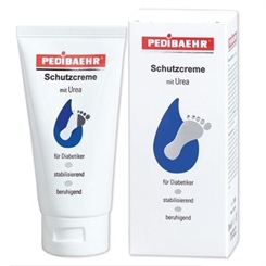 Schutzcreme Fußcreme für Diabetiker mit Urea und Hyaluron, PediBaehr, 75 ml