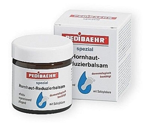 Hornhaut Reduzierbalsam mit Salicylsäure Fusscreme für verhornte Haut, PediBaehr, 60ml 