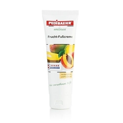 Fußbalsam, Frucht Fußcreme mit Mangobutter und Pfirsichkernöl Fusspflege für jeden Hauttyp, PediBaehr 125 ml