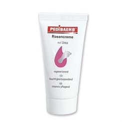 Rosencreme mit Urea, Fusspflegecreme Fußcreme Wildrose, PediBaehr, 125 ml