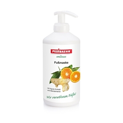 PediBaehr Fußmaske mit Ingwer-Extrakt und Mandarinenöl, 500ml Pumpspender 