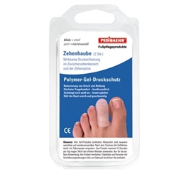 PediBaehr Polymer Gel Zehenhaube, Druckschutz, Zehenkappe für die Fuß Zehen, klein, 2 Stück 